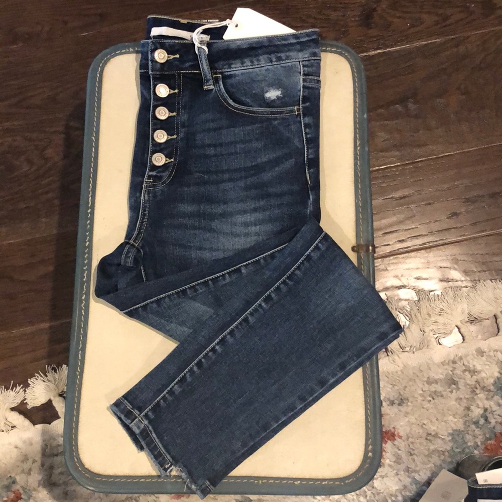NWT High Rise 5 Button Denim